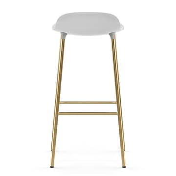 Banco elevado Form com pernas em bronze 75 cm - Branco - Normann Copenhagen