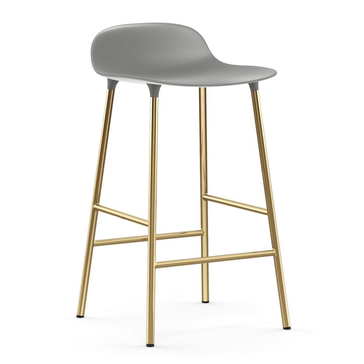 Banco elevado Form com pernas em bronze 75 cm - Cinza - Normann Copenhagen