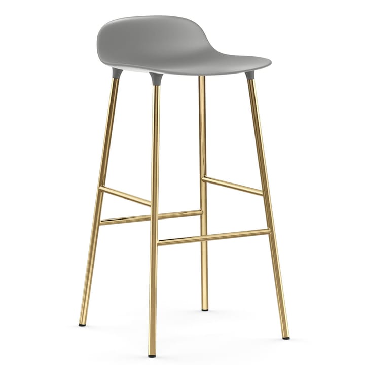 Banco elevado Form com pernas em bronze 75 cm - Cinza - Normann Copenhagen