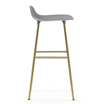 Banco elevado Form com pernas em bronze 75 cm - Cinza - Normann Copenhagen