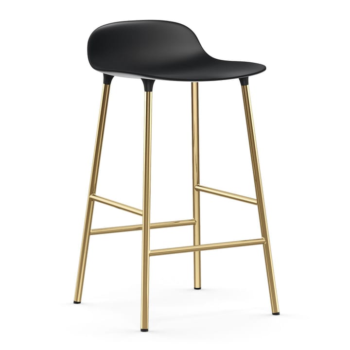 Banco elevado Form com pernas em bronze 75 cm - Preto - Normann Copenhagen