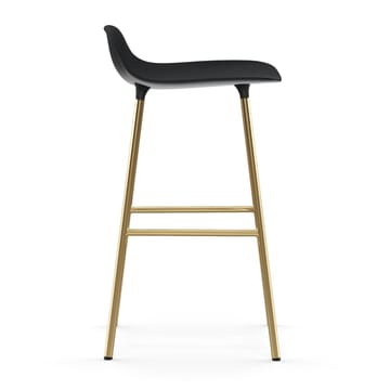 Banco elevado Form com pernas em bronze 75 cm - Preto - Normann Copenhagen