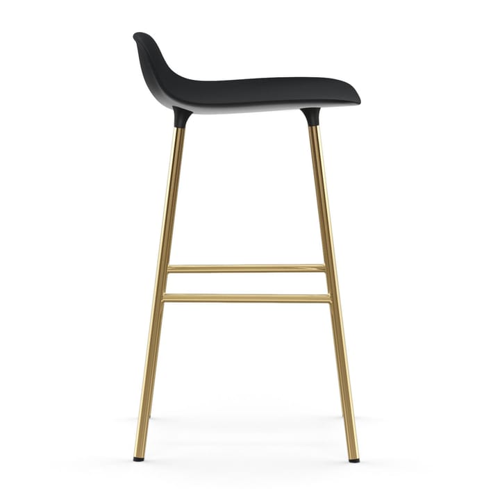 Banco elevado Form com pernas em bronze 75 cm, Preto Normann Copenhagen