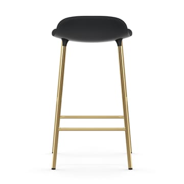 Banco elevado Form com pernas em bronze 75 cm - Preto - Normann Copenhagen