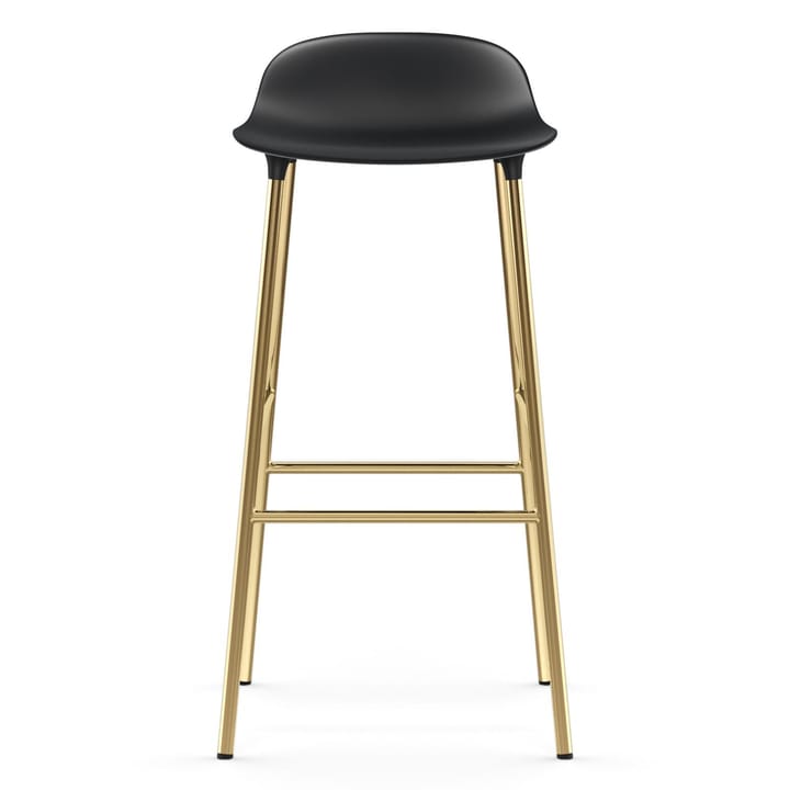 Banco elevado Form com pernas em bronze 75 cm, Preto Normann Copenhagen