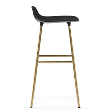 Banco elevado Form com pernas em bronze 75 cm - Preto - Normann Copenhagen