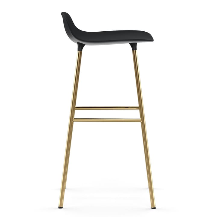 Banco elevado Form com pernas em bronze 75 cm, Preto Normann Copenhagen