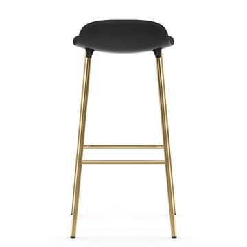 Banco elevado Form com pernas em bronze 75 cm - Preto - Normann Copenhagen