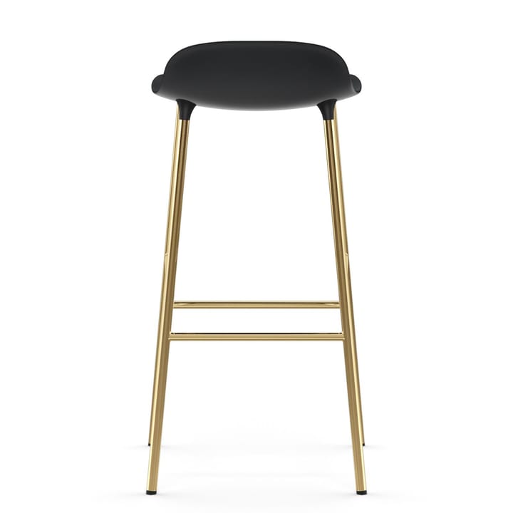 Banco elevado Form com pernas em bronze 75 cm, Preto Normann Copenhagen