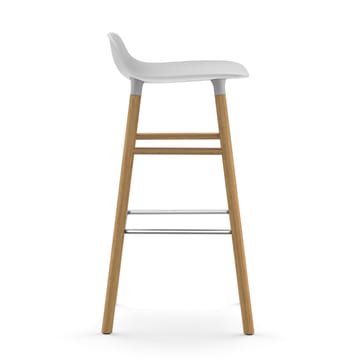 Banco elevado Form com pernas em carvalho 75 cm - Branco - Normann Copenhagen