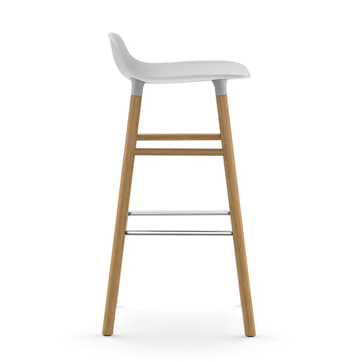 Banco elevado Form com pernas em carvalho 75 cm, Branco Normann Copenhagen