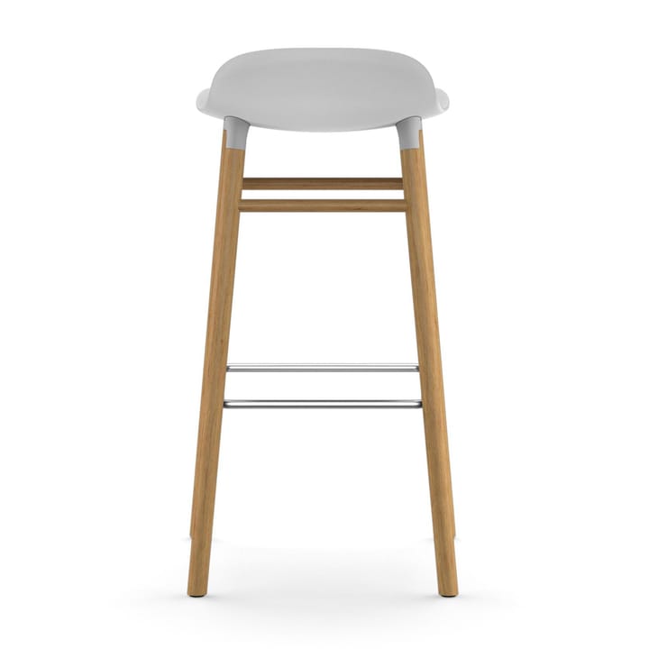 Banco elevado Form com pernas em carvalho 75 cm, Branco Normann Copenhagen