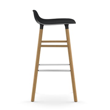 Banco elevado Form com pernas em carvalho 75 cm - Preto - Normann Copenhagen