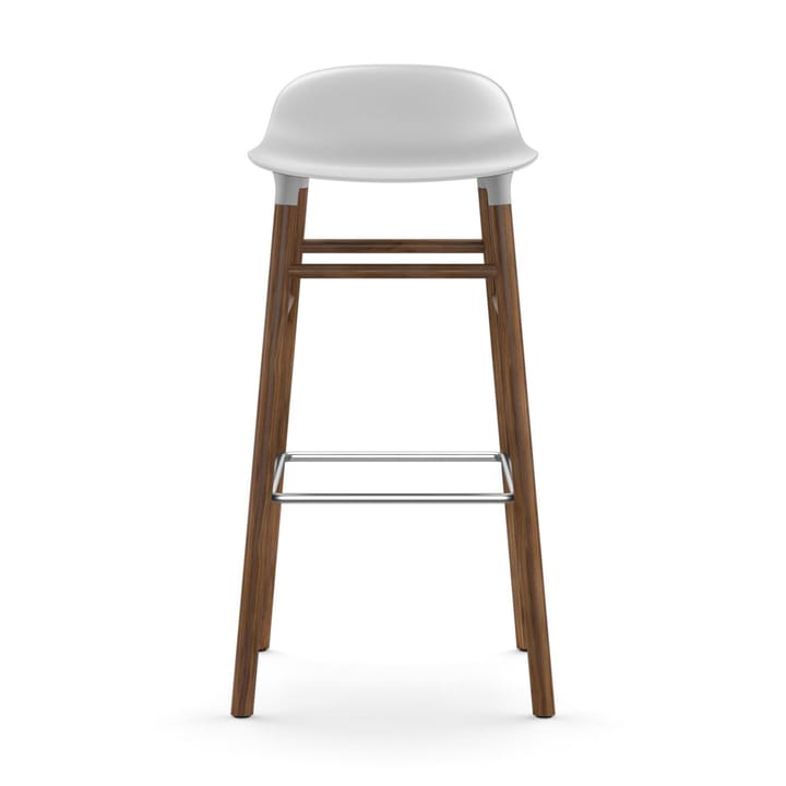 Banco elevado Form com pernas em nogueira 75 cm, Branco Normann Copenhagen