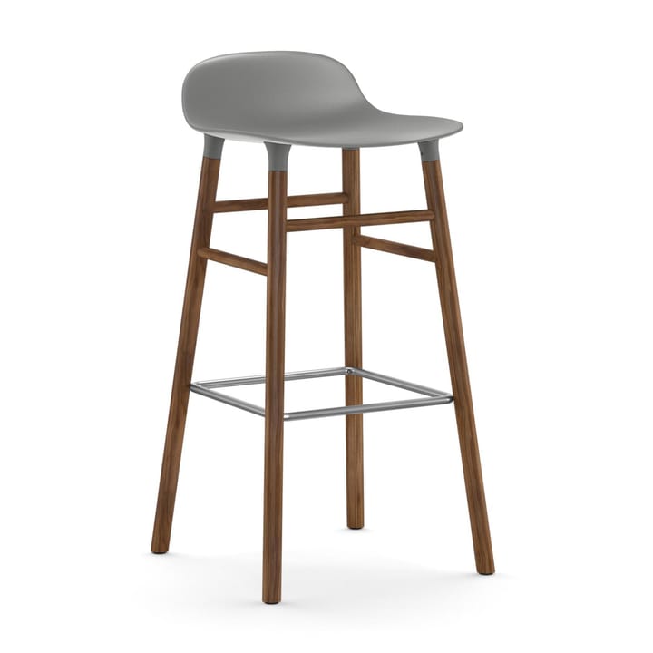 Banco elevado Form com pernas em nogueira 75 cm - cinza - Normann Copenhagen