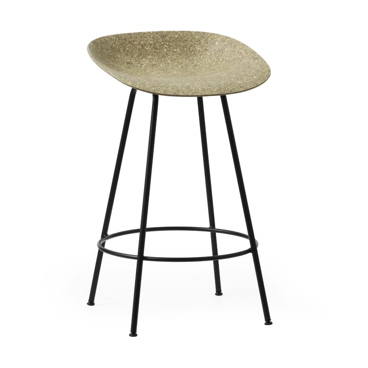 Banqueta Mat Barstool 65 cm - Seaweed-black steel - Normann Copenhagen