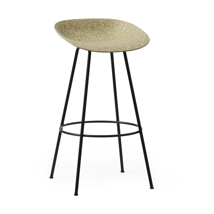 Banqueta Mat Barstool 75 cm - Seaweed-black steel - Normann Copenhagen