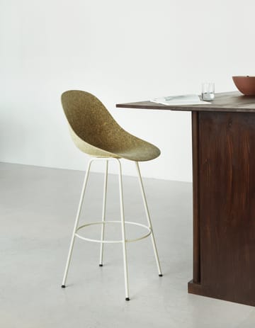 Banqueta Mat Barstool 75 cm - Seaweed-cream steel - Normann Copenhagen