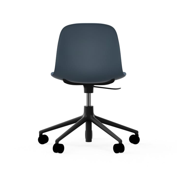 Cadeira de escritório Form chair swivel 5W, azul, alumínio preto, rodas Normann Copenhagen