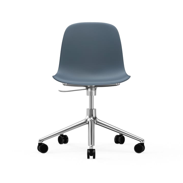 Cadeira de escritório Form chair swivel 5W - azul, alumínio, rodas  - Normann Copenhagen