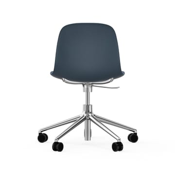 Cadeira de escritório Form chair swivel 5W - azul, alumínio, rodas  - Normann Copenhagen