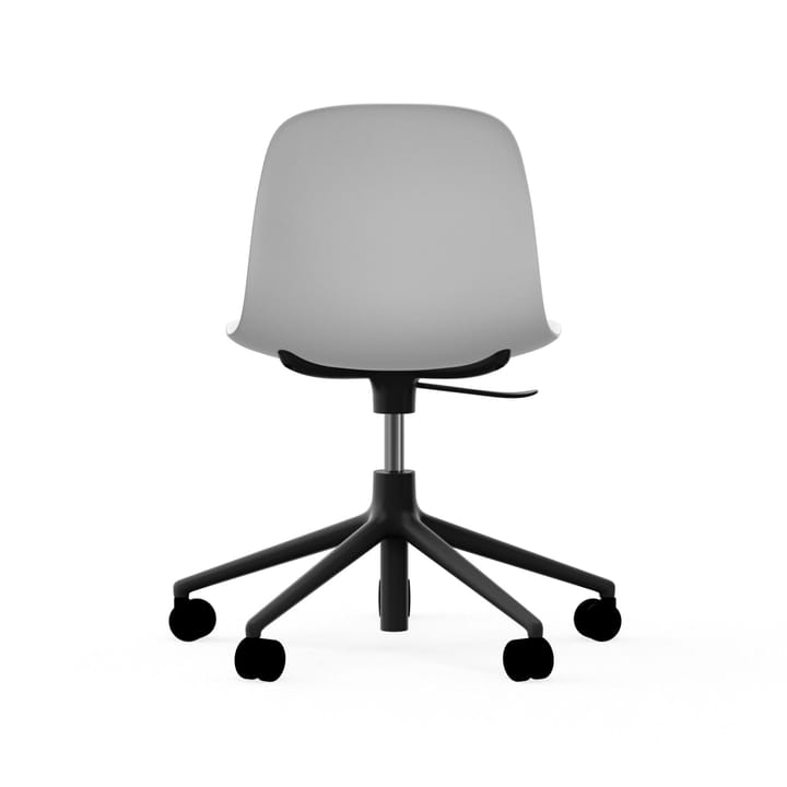 Cadeira de escritório Form chair swivel 5W, branca, alumínio preto, rodas Normann Copenhagen