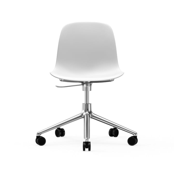 Cadeira de escritório Form chair swivel 5W - branco, alumínio, rodas - Normann Copenhagen