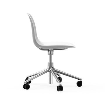 Cadeira de escritório Form chair swivel 5W - branco, alumínio, rodas - Normann Copenhagen