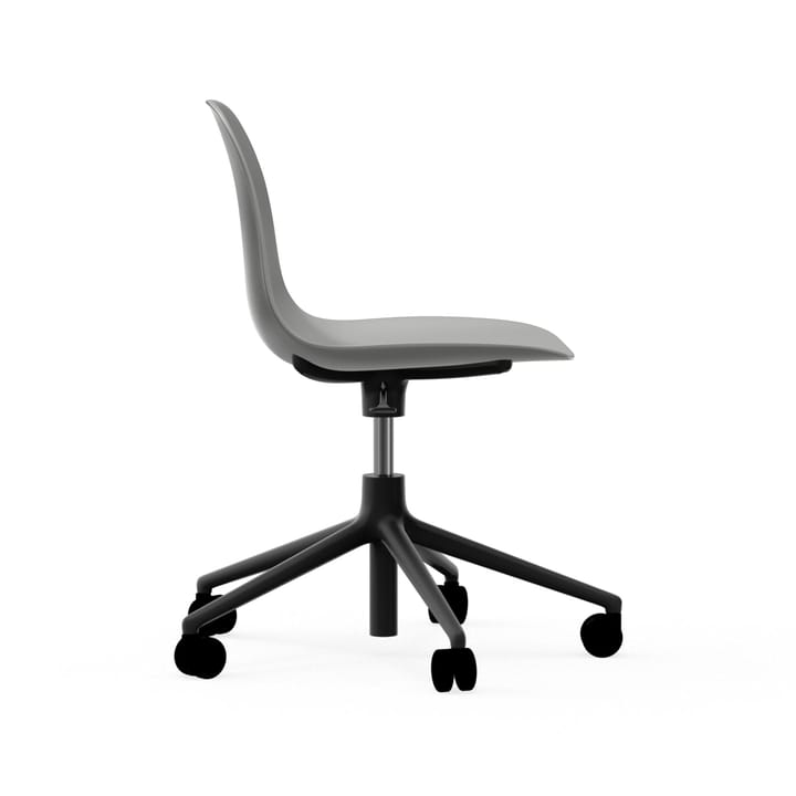 Cadeira de escritório Form chair swivel 5W, Cinzento, alumínio preto, rodas Normann Copenhagen