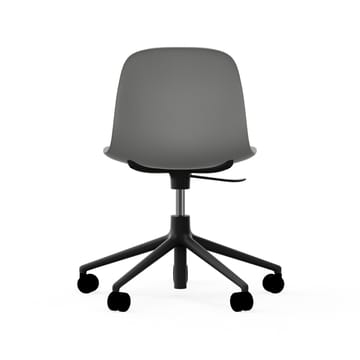 Cadeira de escritório Form chair swivel 5W - Cinzento, alumínio preto, rodas - Normann Copenhagen