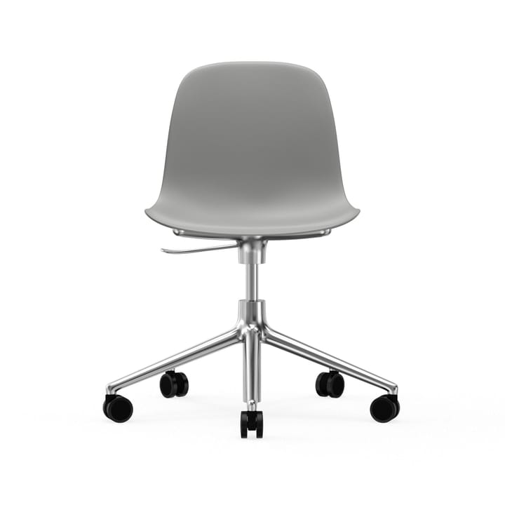 Cadeira de escritório Form chair swivel 5W - cinzento, alumínio, rodas  - Normann Copenhagen