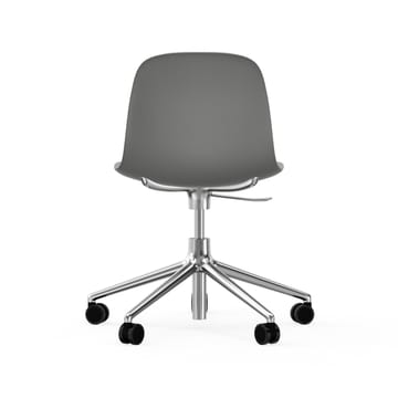 Cadeira de escritório Form chair swivel 5W - cinzento, alumínio, rodas  - Normann Copenhagen