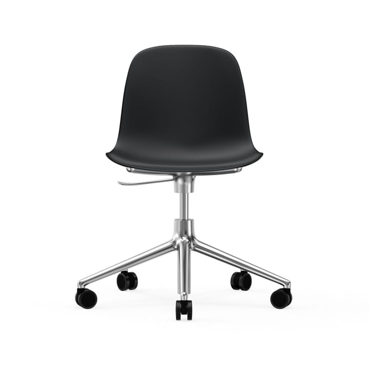 Cadeira de escritório Form chair swivel 5W - preto, alumínio preto, rodas - Normann Copenhagen