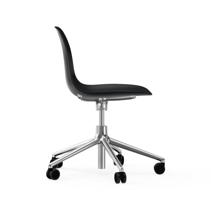 Cadeira de escritório Form chair swivel 5W, preto, alumínio preto, rodas Normann Copenhagen