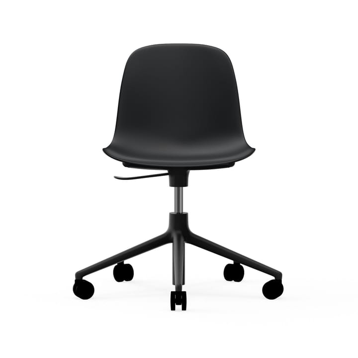 Cadeira de escritório Form chair swivel 5W - preto, alumínio preto, rodas - Normann Copenhagen