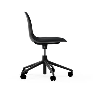 Cadeira de escritório Form chair swivel 5W - preto, alumínio preto, rodas - Normann Copenhagen