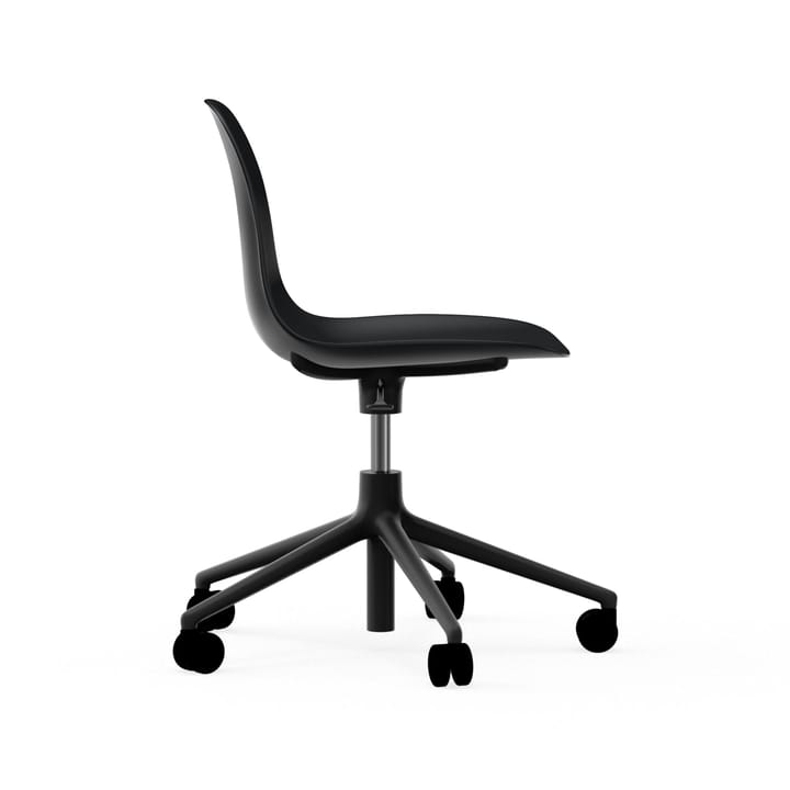 Cadeira de escritório Form chair swivel 5W, preto, alumínio preto, rodas Normann Copenhagen