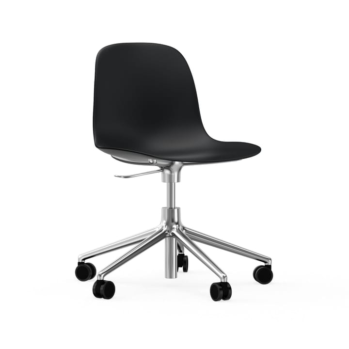 Cadeira de escritório Form chair swivel 5W, preto, alumínio preto, rodas Normann Copenhagen