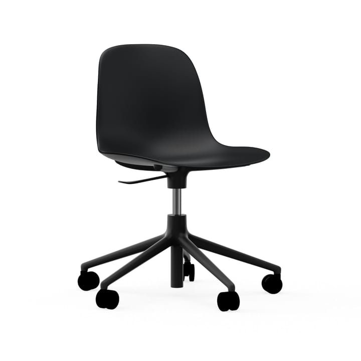 Cadeira de escritório Form chair swivel 5W, preto, alumínio preto, rodas Normann Copenhagen