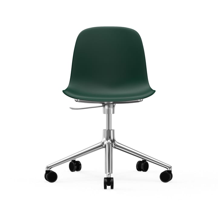 Cadeira de escritório Form chair swivel 5W - verde, alumínio, rodas  - Normann Copenhagen