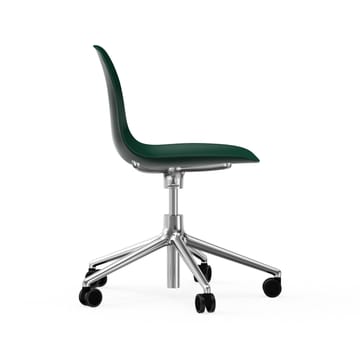 Cadeira de escritório Form chair swivel 5W - verde, alumínio, rodas  - Normann Copenhagen