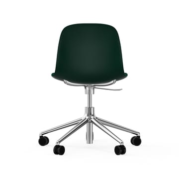 Cadeira de escritório Form chair swivel 5W - verde, alumínio, rodas  - Normann Copenhagen