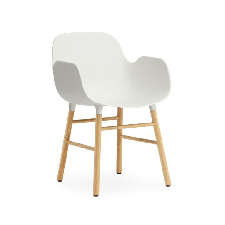 Cadeira Form - branco, pernas carvalho - Normann Copenhagen