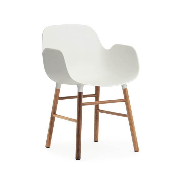 Cadeira Form - branco, pernas nogueira - Normann Copenhagen