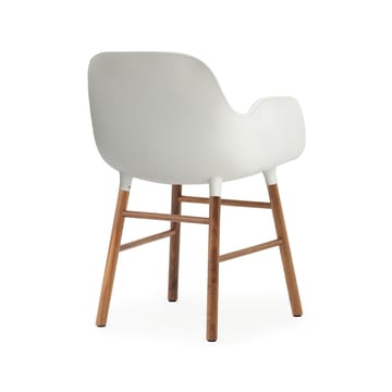 Cadeira Form - branco, pernas nogueira - Normann Copenhagen