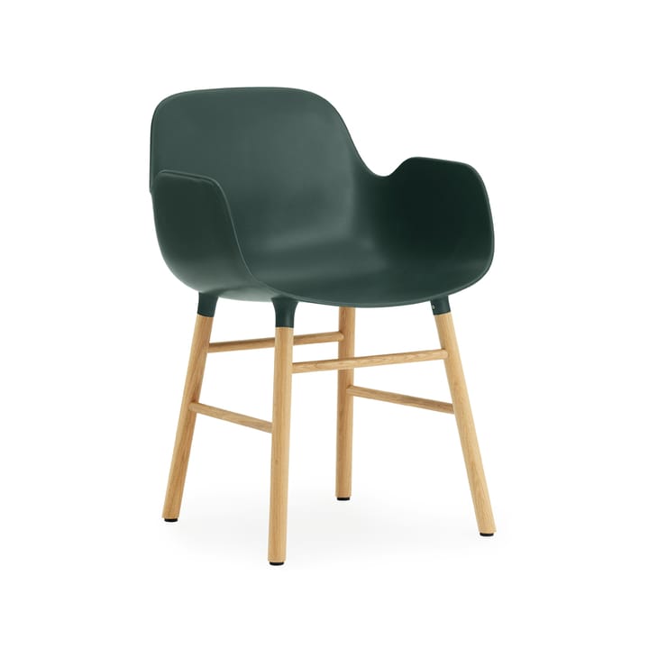 Cadeira Form - verde, pernas carvalho - Normann Copenhagen