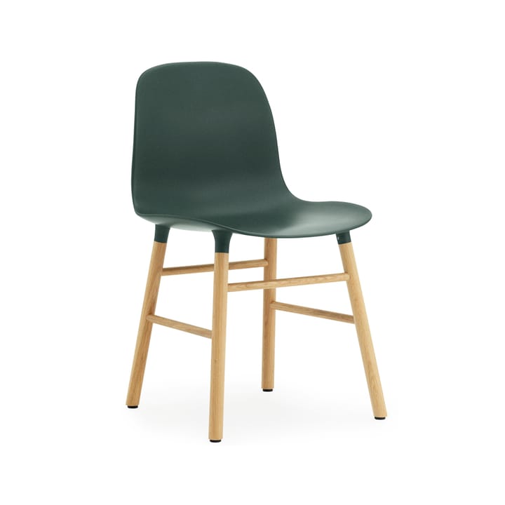 Cadeira Form, verde, pernas carvalho Normann Copenhagen