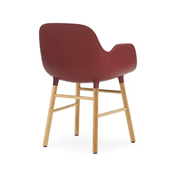 Cadeira Form - vermelho, pernas carvalho - Normann Copenhagen