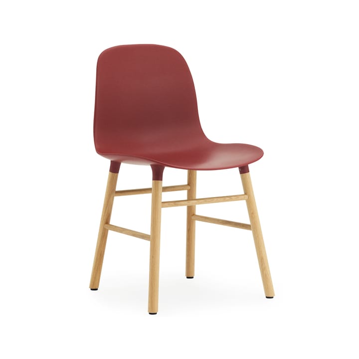 Cadeira Form - vermelho, pernas carvalho - Normann Copenhagen