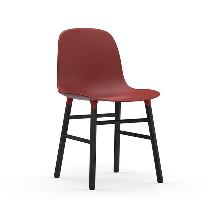 Cadeira Form - vermelho, pernas pretas - Normann Copenhagen